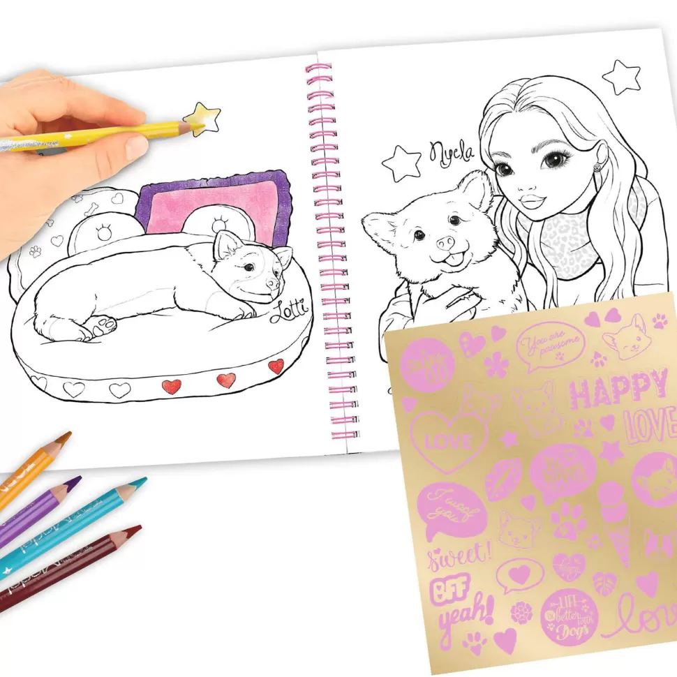 TopModel Libro Colorear Perrito Corgi* Manualidades