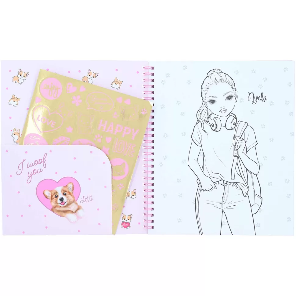 TopModel Libro Colorear Perrito Corgi* Manualidades
