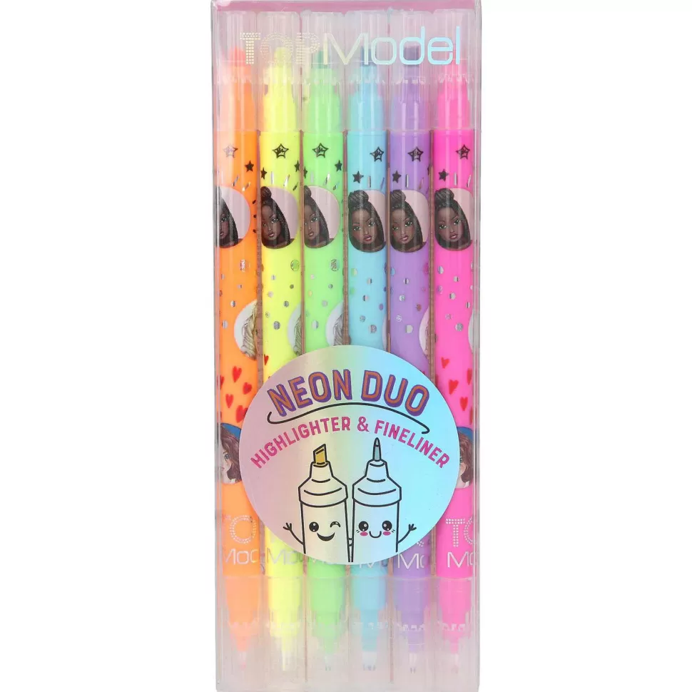 TopModel Set Duo Neon Con Marcador Y Puntafina* Vuelta Al Cole