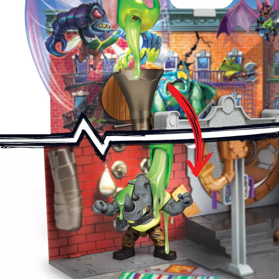 Tortugas Ninja Sewer Lair Playset Ninja Turtles Caos Mutante* Figuras Y Minimundos