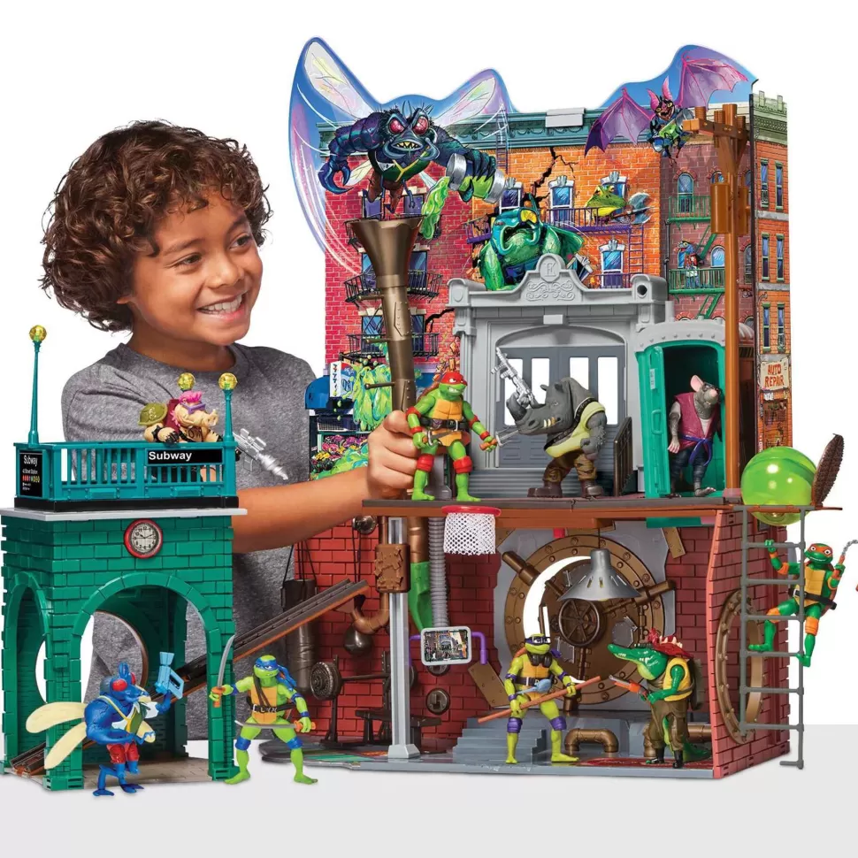 Tortugas Ninja Sewer Lair Playset Ninja Turtles Caos Mutante* Figuras Y Minimundos