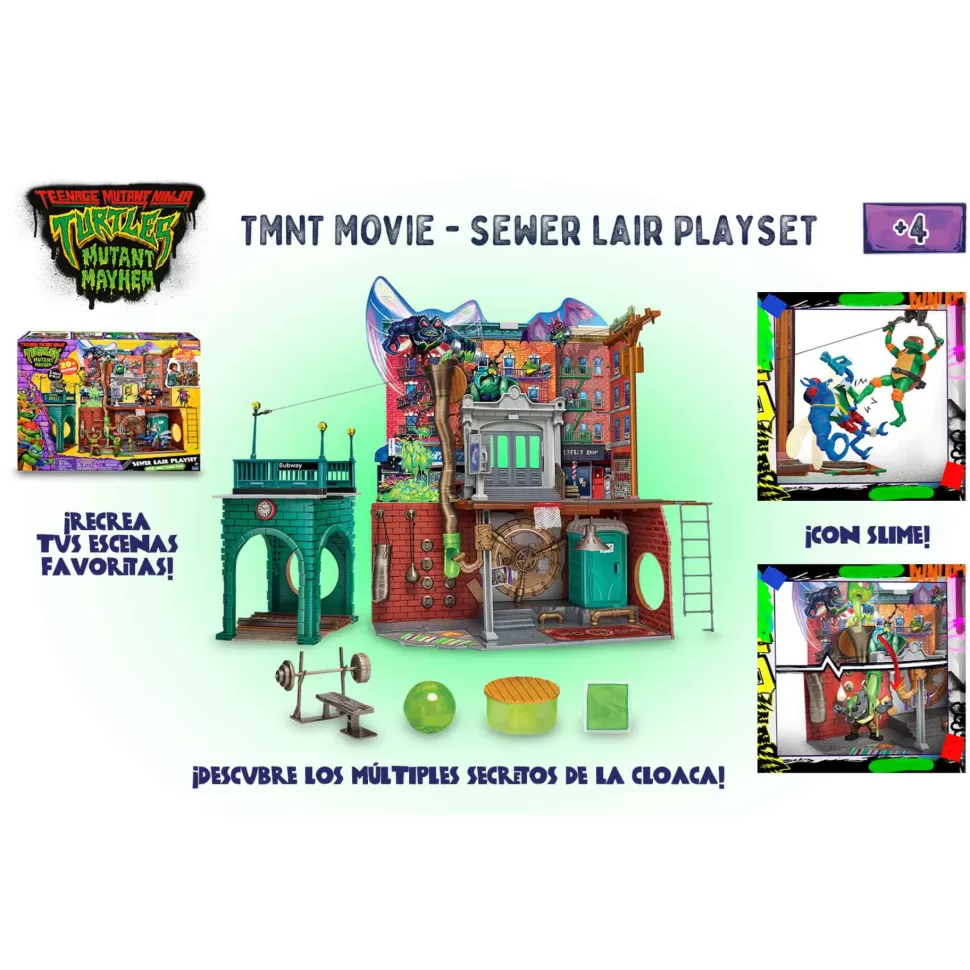 Tortugas Ninja Sewer Lair Playset Ninja Turtles Caos Mutante* Figuras Y Minimundos