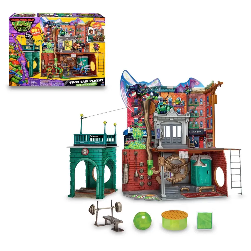 Tortugas Ninja Sewer Lair Playset Ninja Turtles Caos Mutante* Figuras Y Minimundos