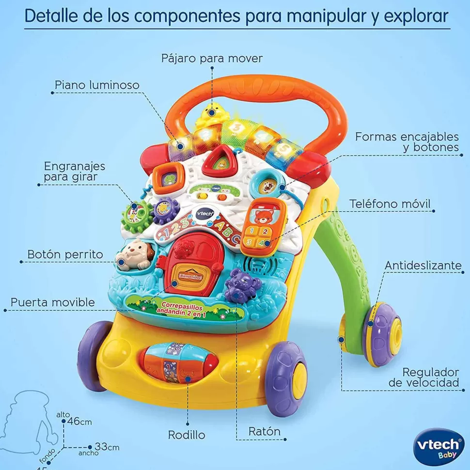 VTech Primera Infancia^ Correpasillos Andandin 2 En 1 | Juguete Infantil