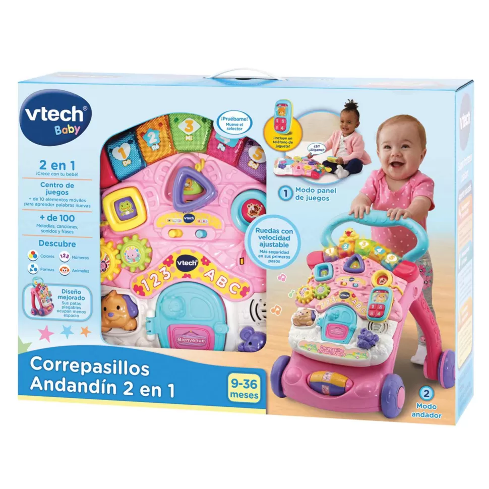 VTech Primera Infancia^ Correpasillos Andandin 2 En 1 Rosa | Juguete Infantil