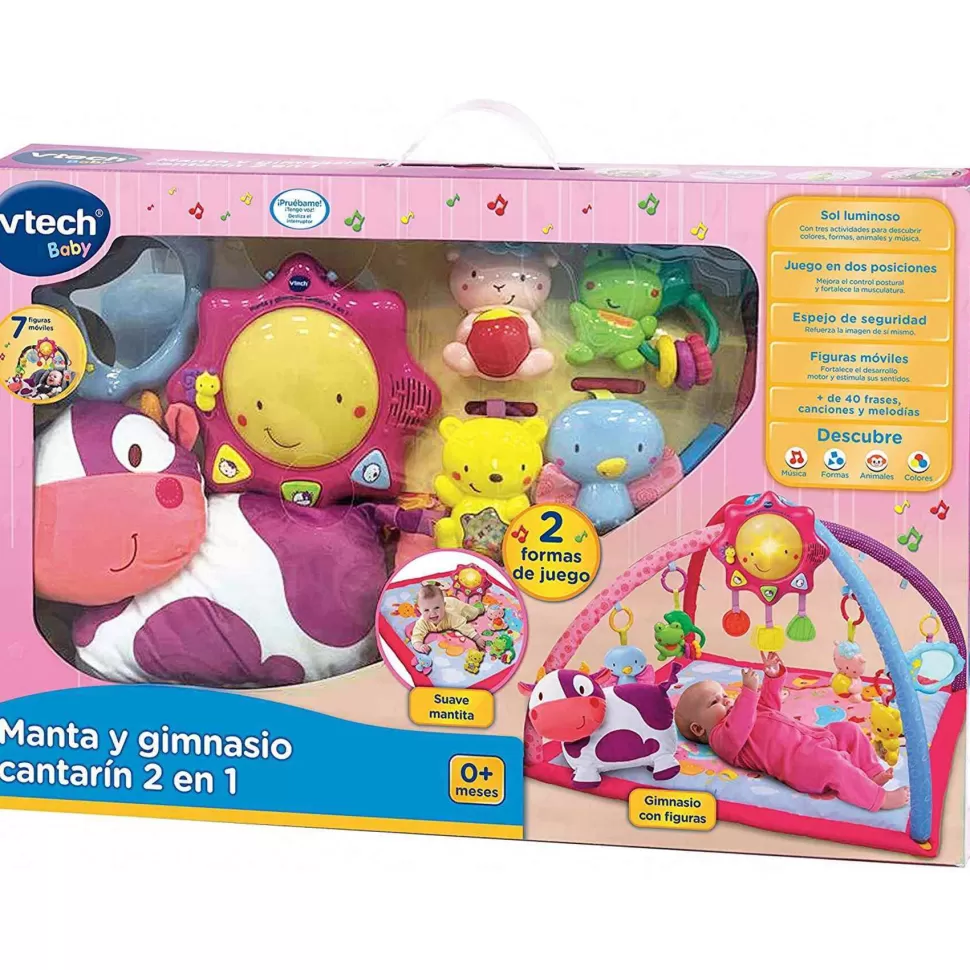 VTech Primera Infancia^ Manta Y Gimnasio Cantarin 2 En 1 Rosa | Juguete Infantil
