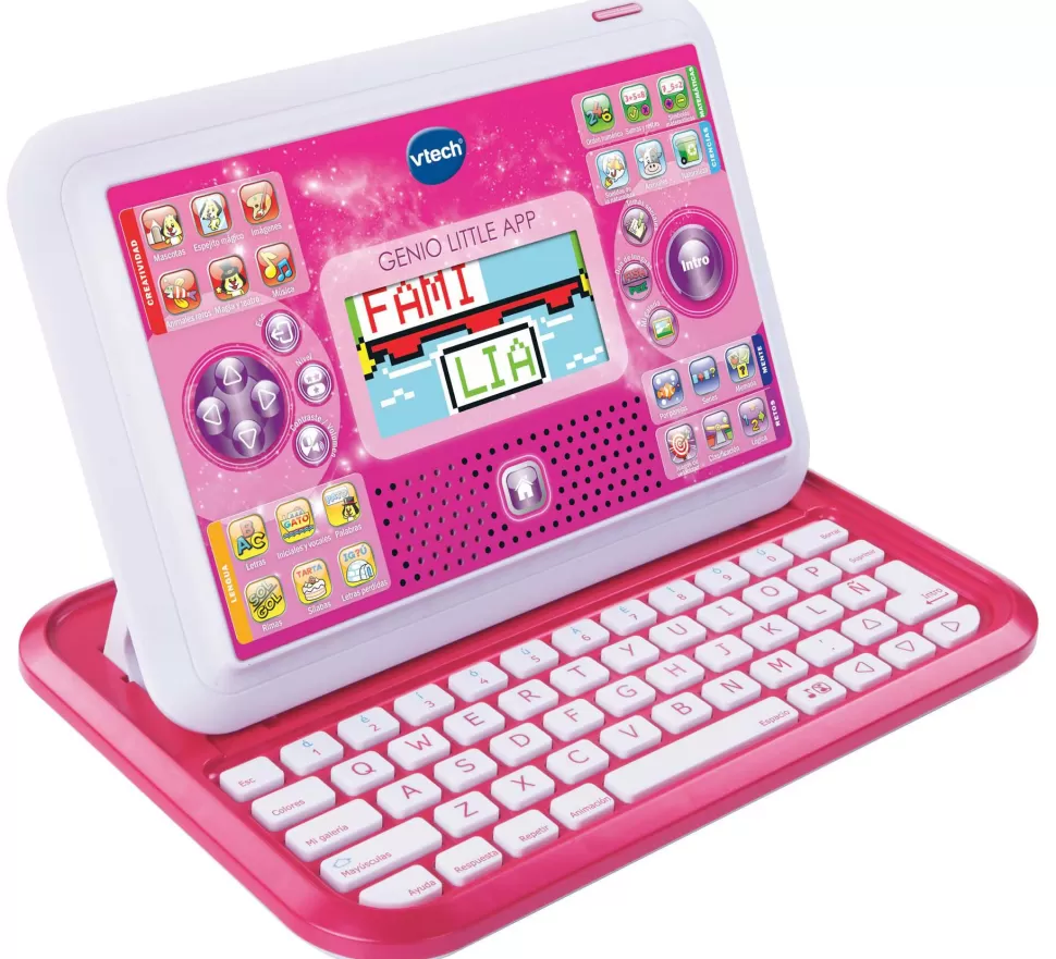 VTech Juguetes Electrónicos^ Portatil Y Tablet 2 En 1 Genio Little App Rosa