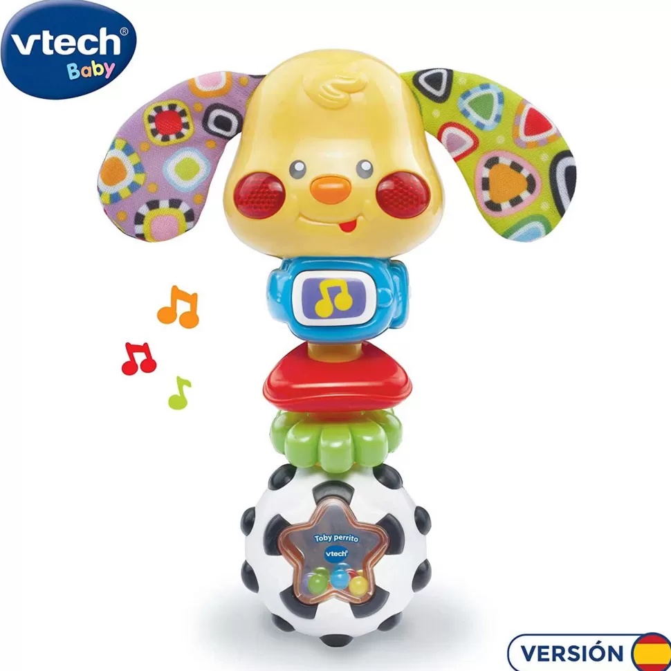 VTech Sonajero Electronico Toby El Perrito Con Luz Y Voz | Juguete Infantil* Primera Infancia