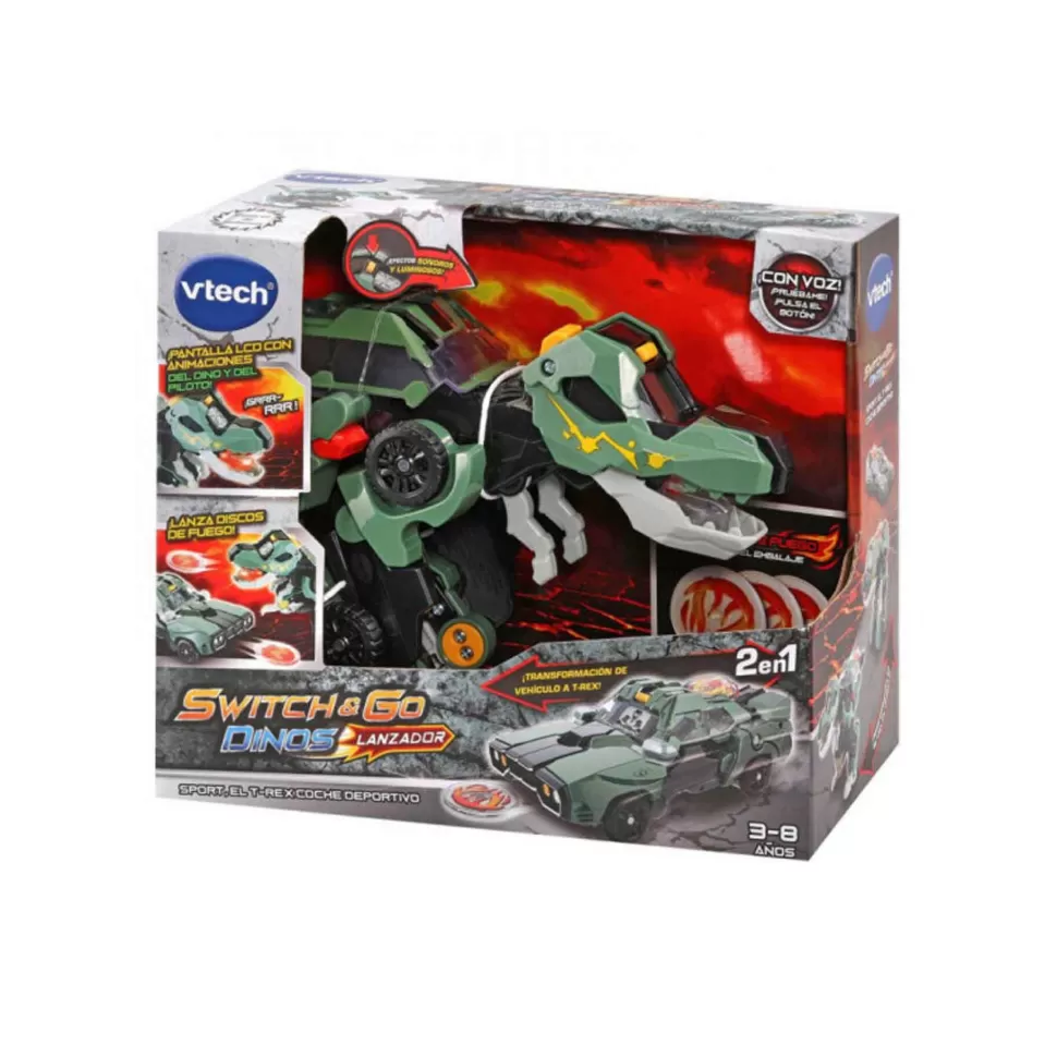VTech Switch & Go Dinos Sport El T-Rex Coche Deportivo* Vehículos Y Radio Control