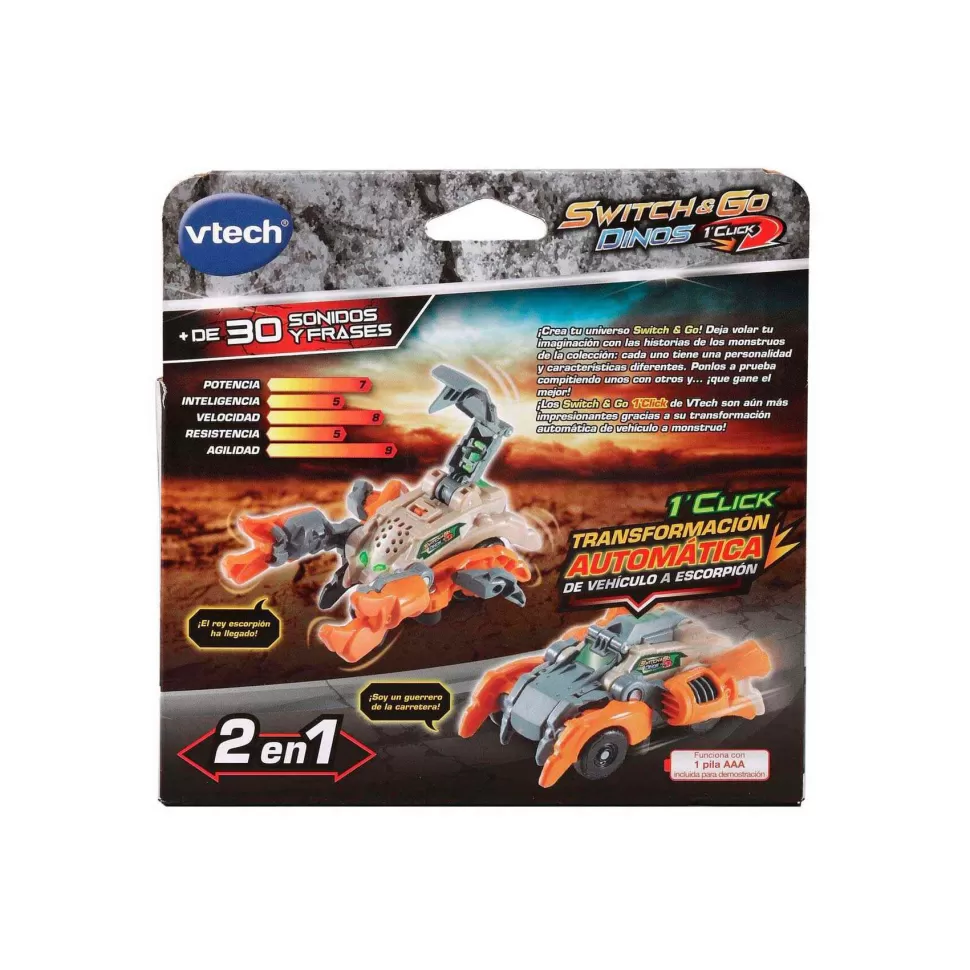 VTech Juguetes Electrónicos^ Switch & Go Dinos Veneno El Escorpion Blindado