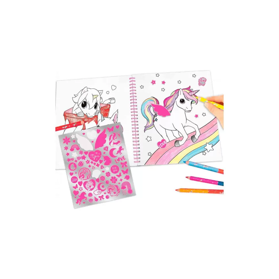 Ylvi Manualidades^ Libro De Colorear Con Unicornio Y Lentejuelas