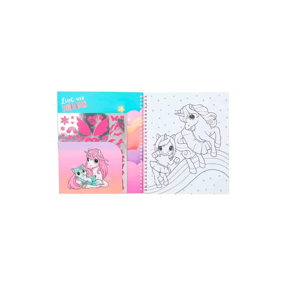 Ylvi Manualidades^ Libro De Colorear Con Unicornio Y Lentejuelas
