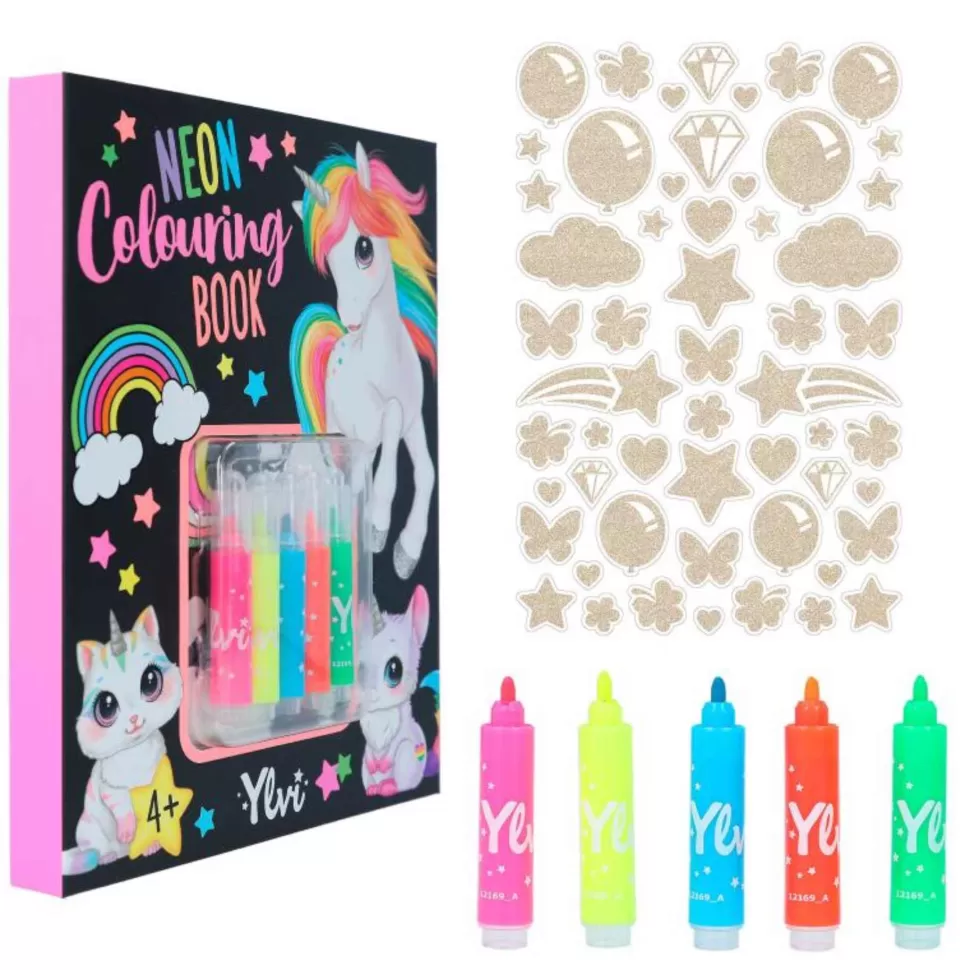 Ylvi Set Libro De Colorear Neon* Manualidades