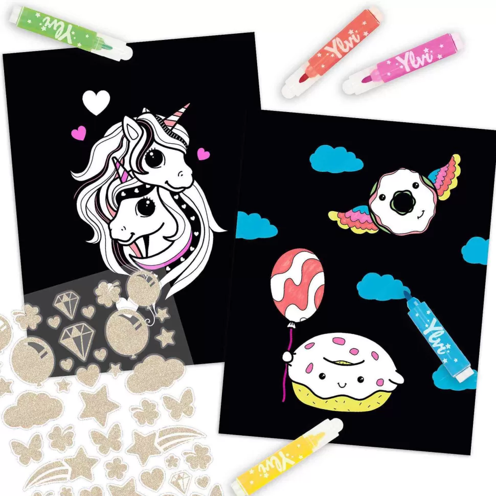 Ylvi Manualidades^set Libro De Colorear Neon